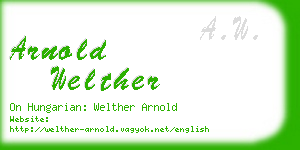 arnold welther business card